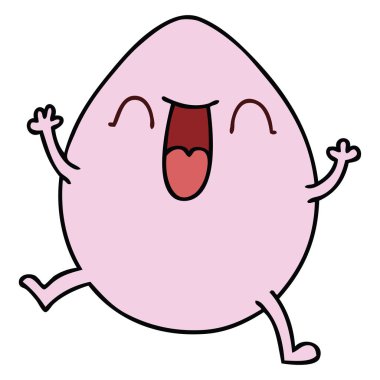 ilginç el karikatür yumurta çekilmiş