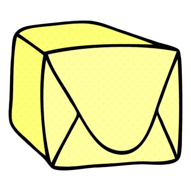 çizgi roman tarzı ilginç karikatür kahverengi parsel