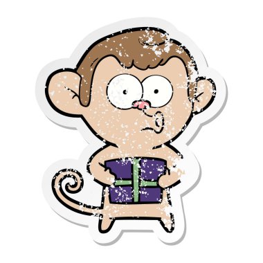 bir karikatür sıkıntılı etiket Noel Maymunu