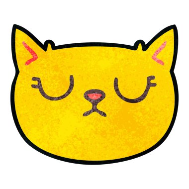 ilginç el çizilmiş karikatür kedi ağlıyor