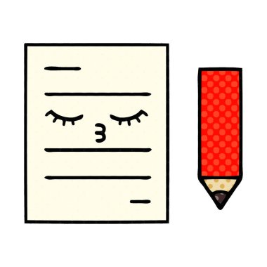 çizgi roman tarzı çizgi film test kağıt