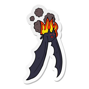 etiket çizgi film ürkütücü yarasa