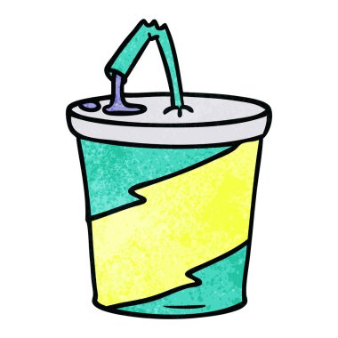 elle çizilmiş karikatür doodle fastfood içki dokulu