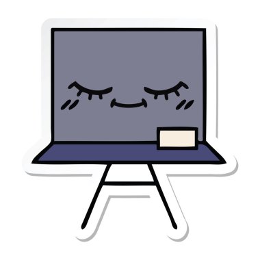 sevimli çizgi yazı tahtası etiket