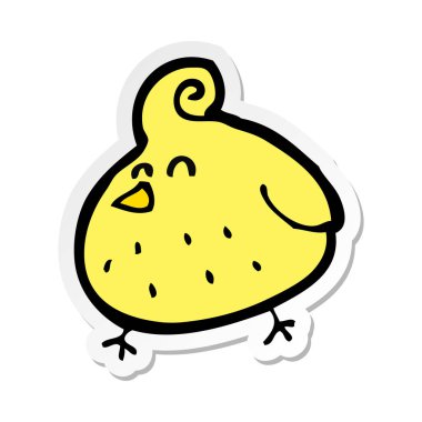 bir karikatür kuş Sticker