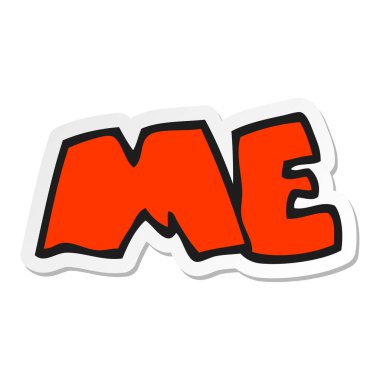 etiket bana sembol bir karikatür