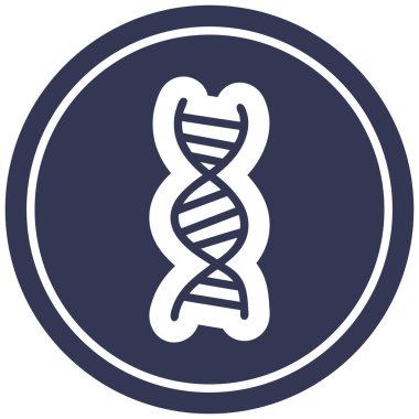 DNA zinciri dairesel simgesi simgesi