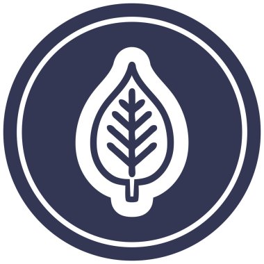 doğal yaprak dairesel simgesi simgesi