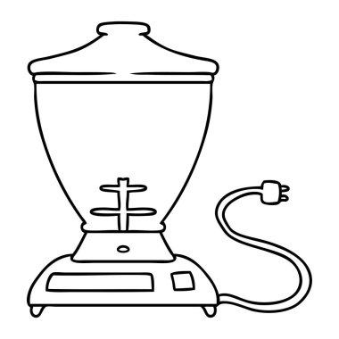 çizim için doodle gıda blender