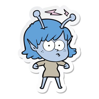 bir çizgi film yabancı kız etiketi