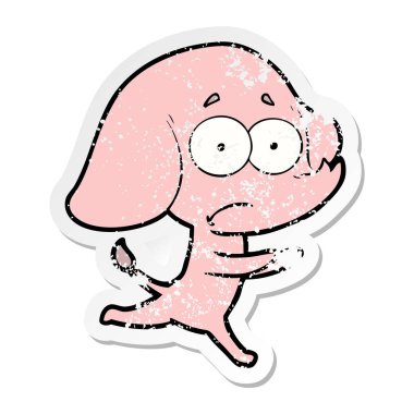 kaçmak bir çizgi film emin filin sıkıntılı etiket