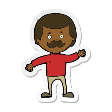 etiket sallayarak bir çizgi film baba