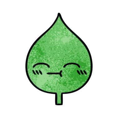 Retro grunge doku çizgi film ekspresiyon yaprak