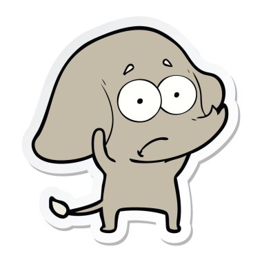 bir çizgi film emin fil etiketi