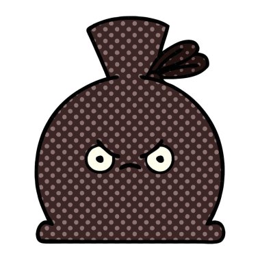 çizgi roman tarzı karikatür bir çuval