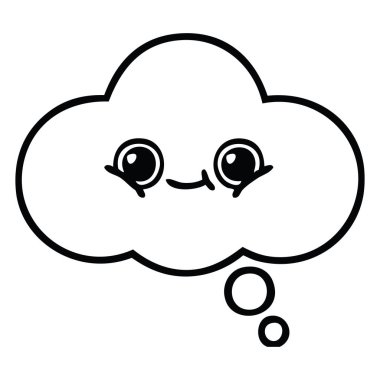 bir düşünce balonu çizim karikatür