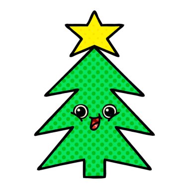 çizgi roman tarzı çizgi film Noel ağacı