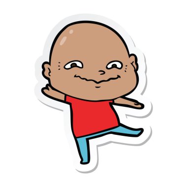 bir çizgi film ürpertici adam etiketi