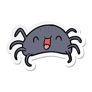 etiket bir karikatür örümcek