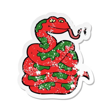 bir çizgi film yılan sıkıntılı etiket