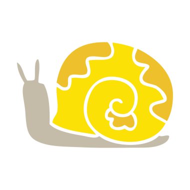 ilginç el çizilmiş karikatür salyangoz