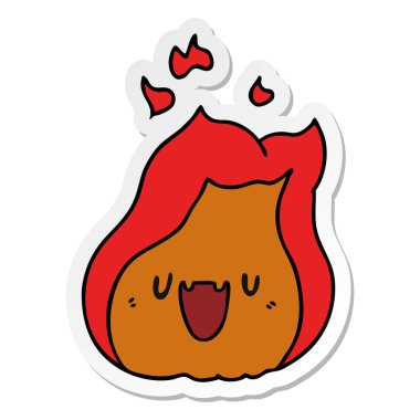 etiket karikatür kawaii şirin ateş etmek