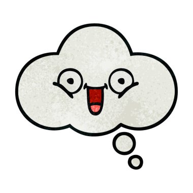 Retro grunge doku karikatür kabarcık sanıyordum