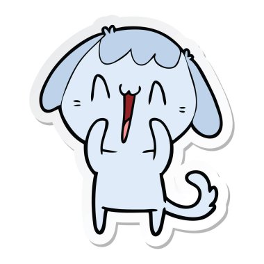 etiket bir karikatür komik köpek