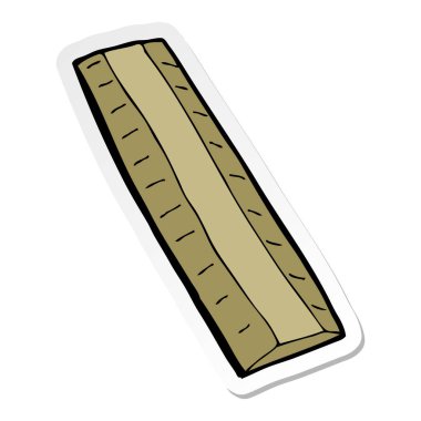 etiket bir karikatür ahşap cetvel