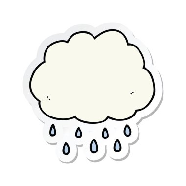 bir çizgi film yağmur bulutu etiket