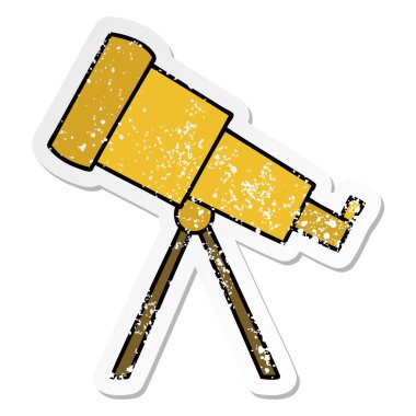 sevimli çizgi Teleskobu sıkıntılı etiket