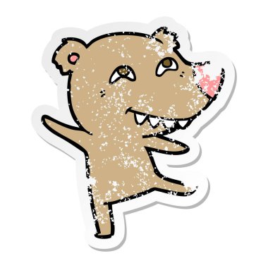 dans çizgi film ayı sıkıntılı etiket