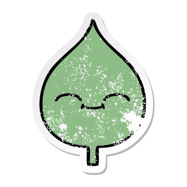 sevimli çizgi ekspresiyon yaprak sıkıntılı etiket