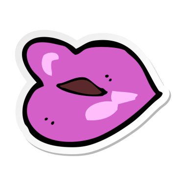 etiket bir karikatür dudak