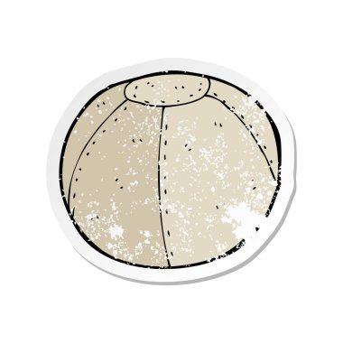 bir çizgi film eski dikişli futbol Retro sıkıntılı etiket