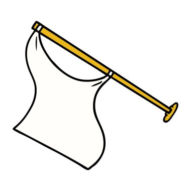 elle çizilmiş karikatür doodle kutup beyaz bir flep