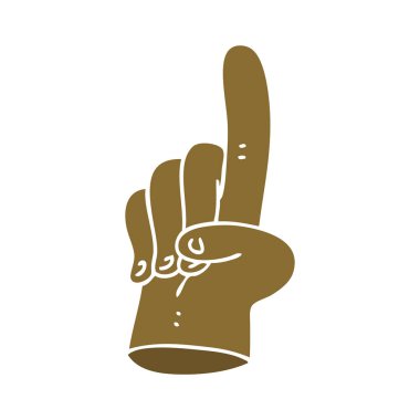 işaret parmağını el drawning ilginç çizgi film