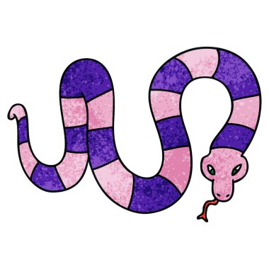 ilginç karikatür yılan el çekilmiş