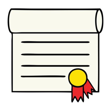 sevimli çizgi sertifika