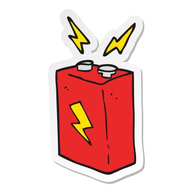 etiket bir karikatür batarya