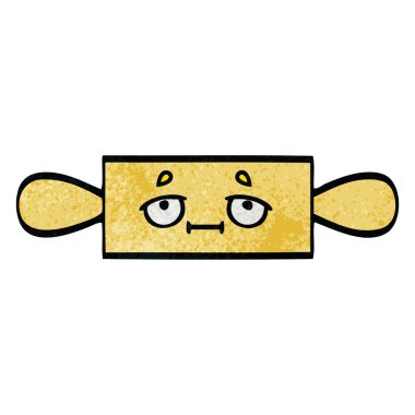 Retro grunge doku karikatür bir oklava