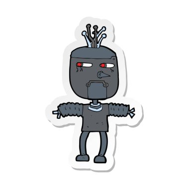 bir çizgi film robot Sticker