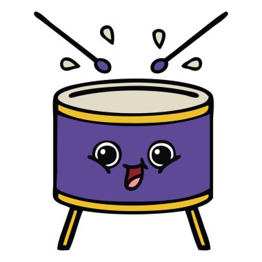 sevimli çizgi davul