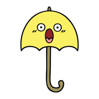 sevimli çizgi şemsiye