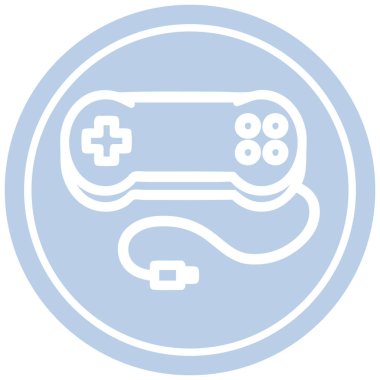 konsol oyun kumandası dairesel simgesi simgesi