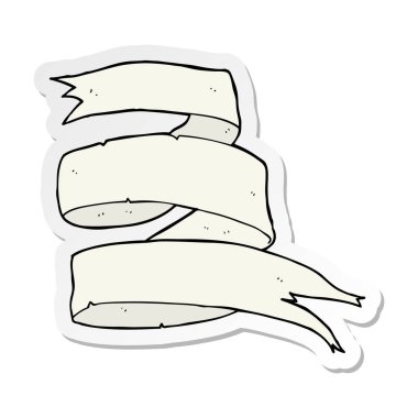 eski kaydırma afiş çizgi film etiketi