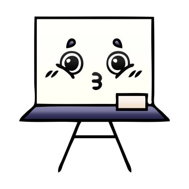 Degrade gölgeli çizgi film beyaz tahta