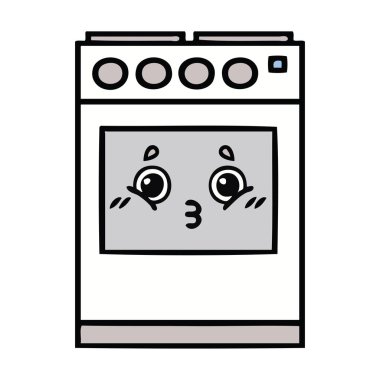 sevimli çizgi mutfak fırın