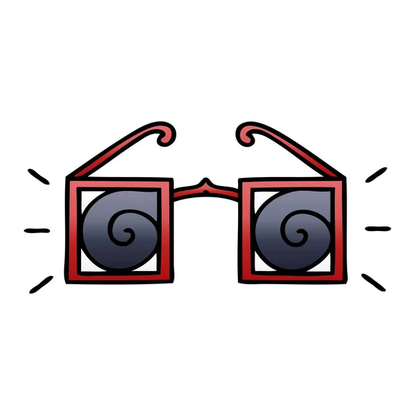 Dégradé ombre bande dessinée lunettes hypnotiques — Image vectorielle