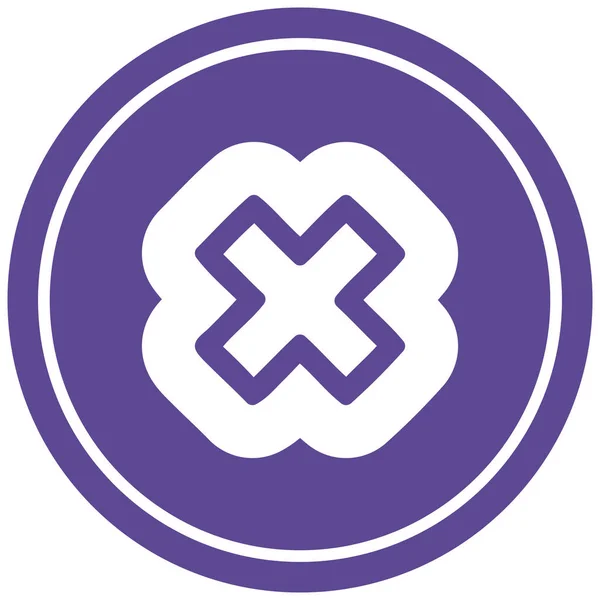 Signo de multiplicación icono circular — Vector de stock